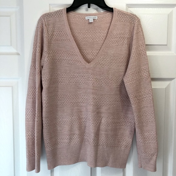 New York & Company Shimmering Long Sleeves Top - Picture 1 of 14